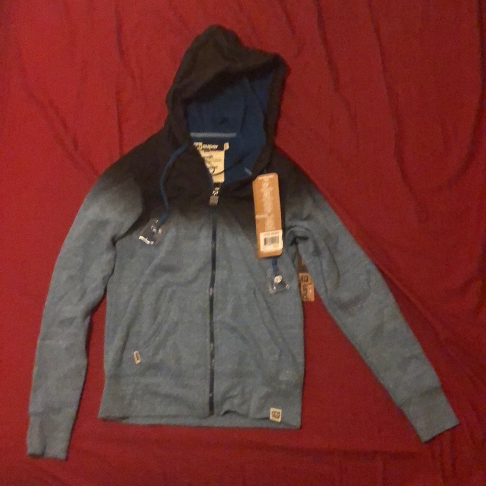 Blue-Black Hombre Jacket with BUILT-IN HEADPHONES